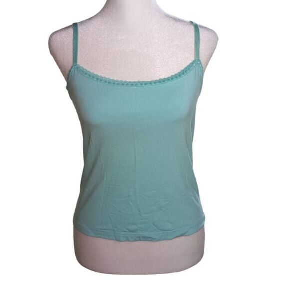 Apostrophe Stretch Adjustable Strap Tank Top Aqua Blue Small - Picture 1 of 5